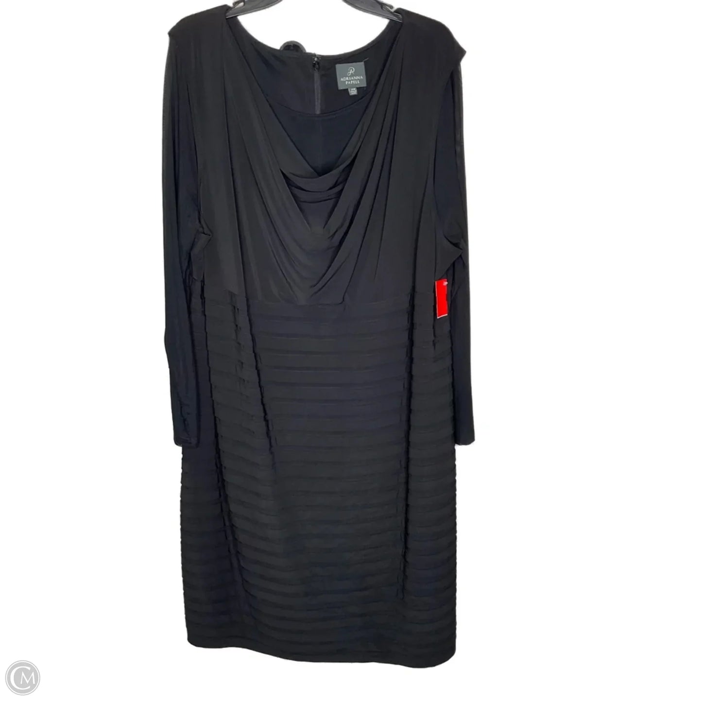 Dress Party Midi By Adrianna Papell In Black, Size: 3x