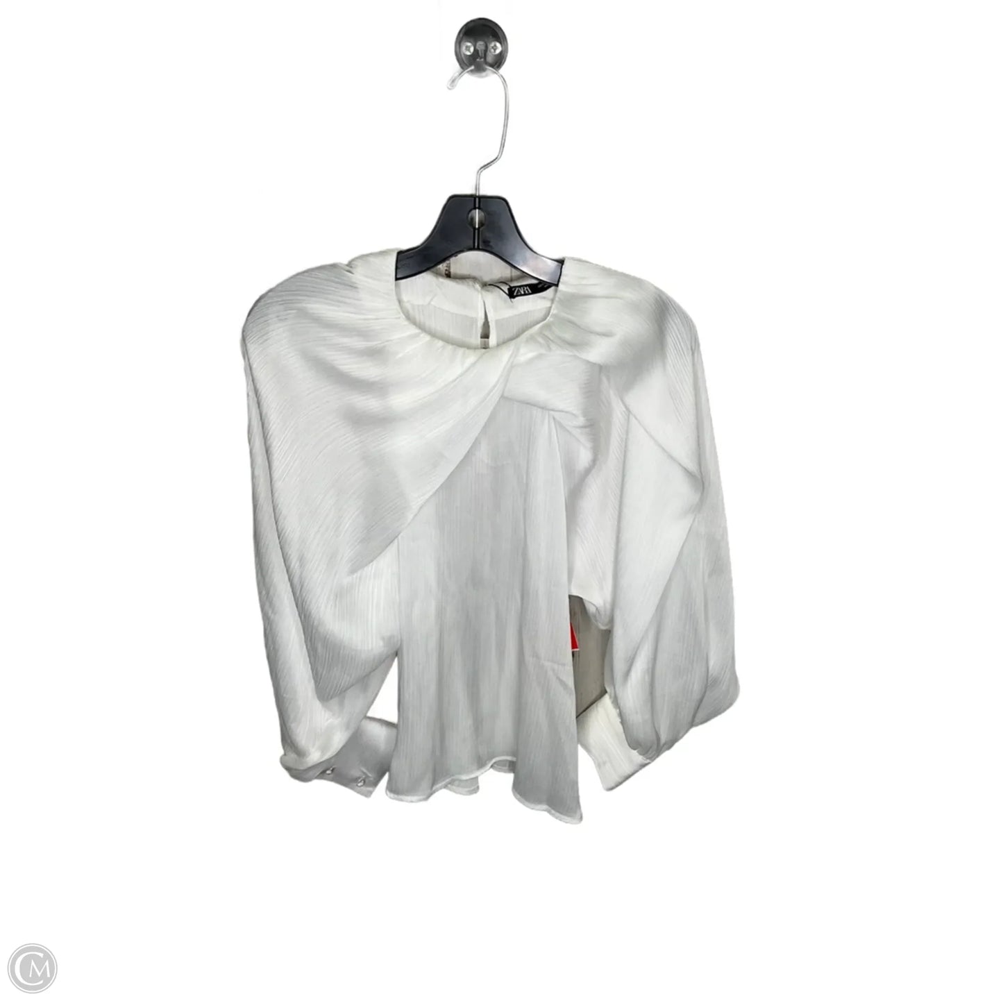 Top Long Sleeve By Zara In White, Size: Xs