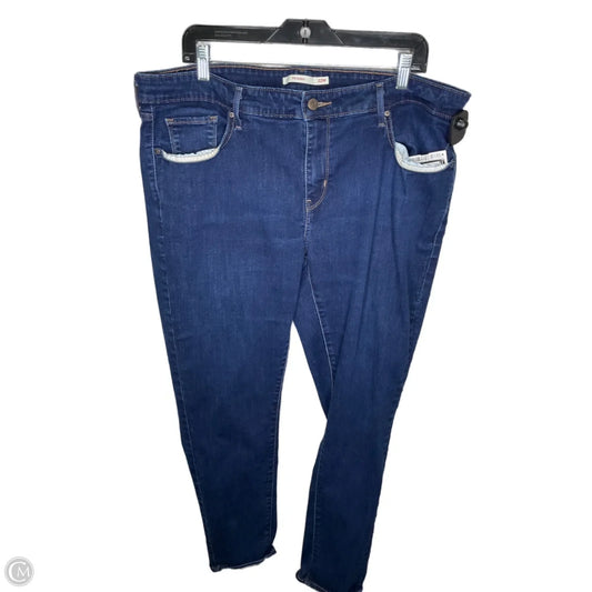 Jeans Skinny By Levis In Blue Denim, Size: 22