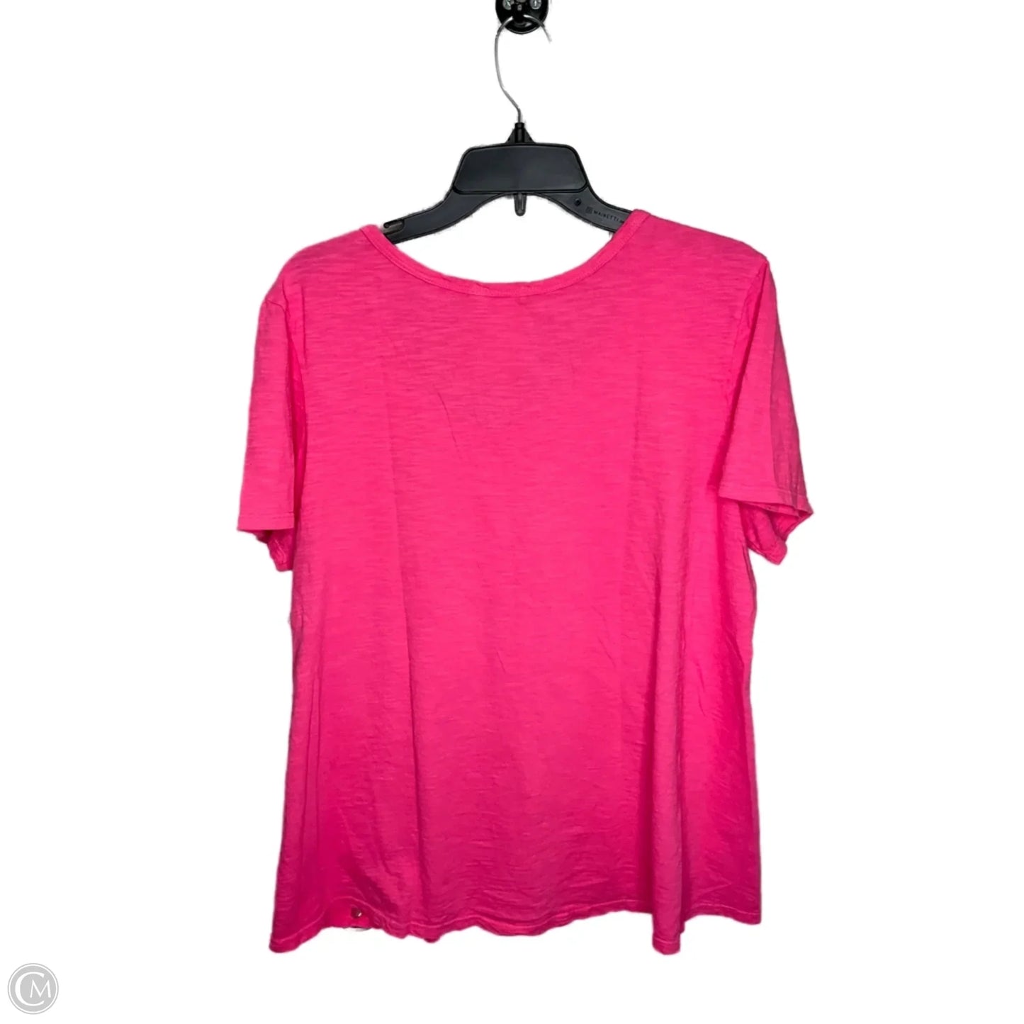 Top Short Sleeve Basic By Fresh Produce In Pink, Size: 1x