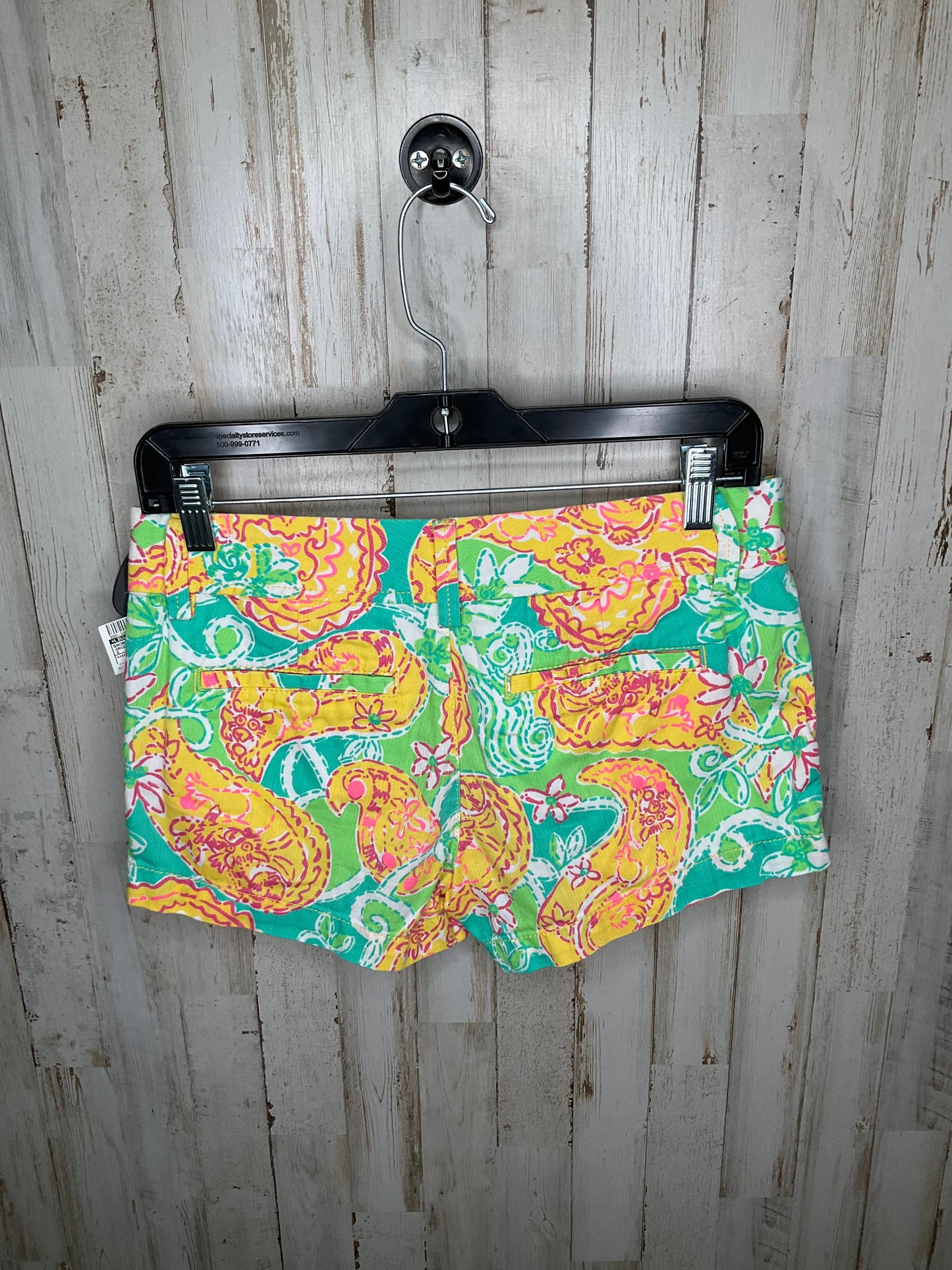 Green & Yellow Shorts Lilly Pulitzer, Size 0