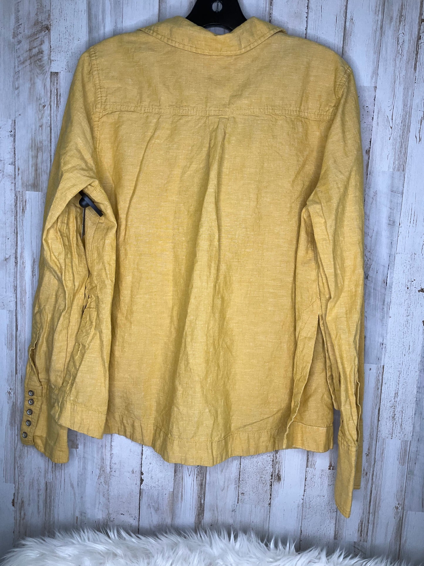 Yellow Top Long Sleeve Free People, Size M