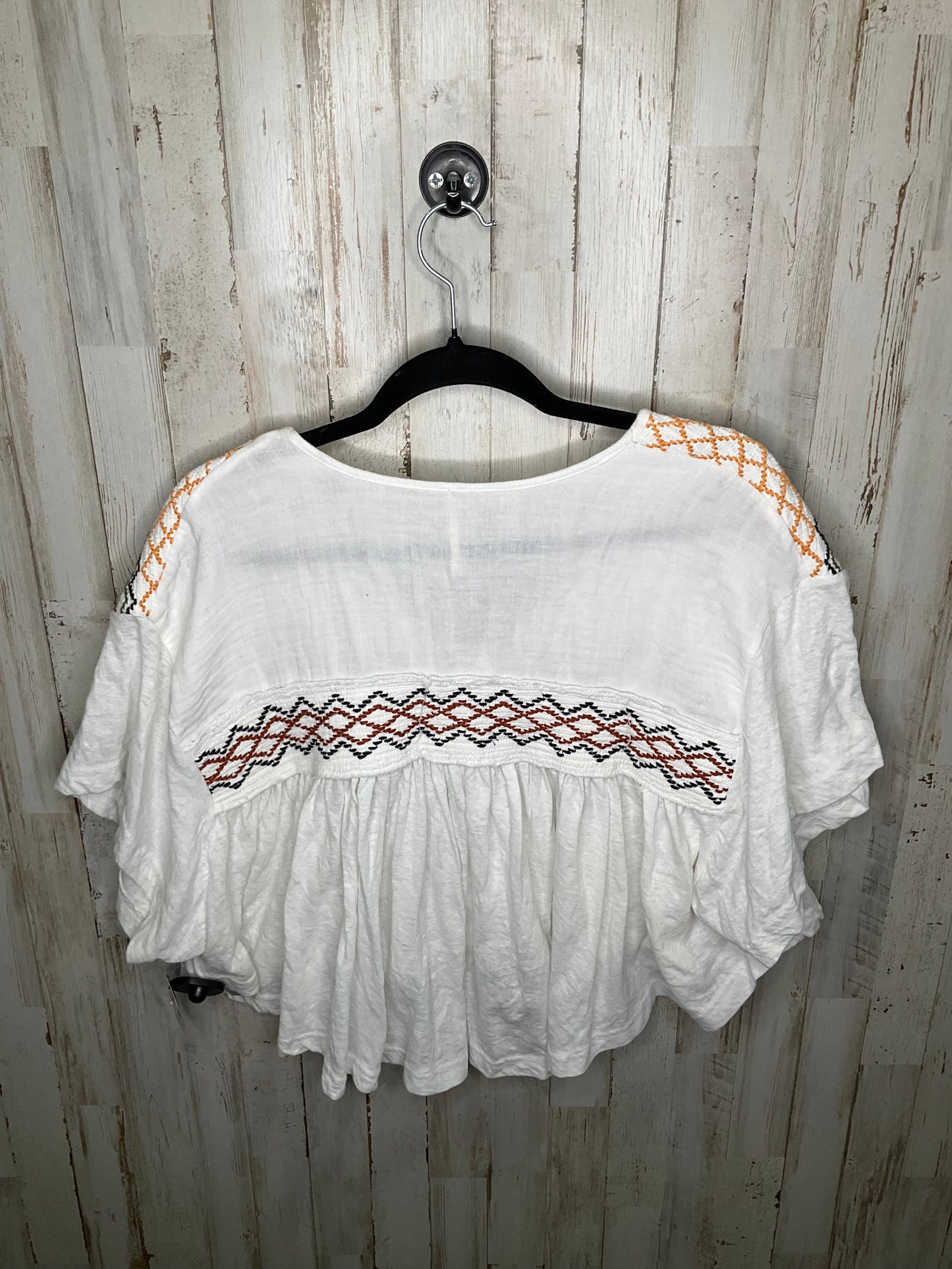 White Top Short Sleeve Free People, Size Xs