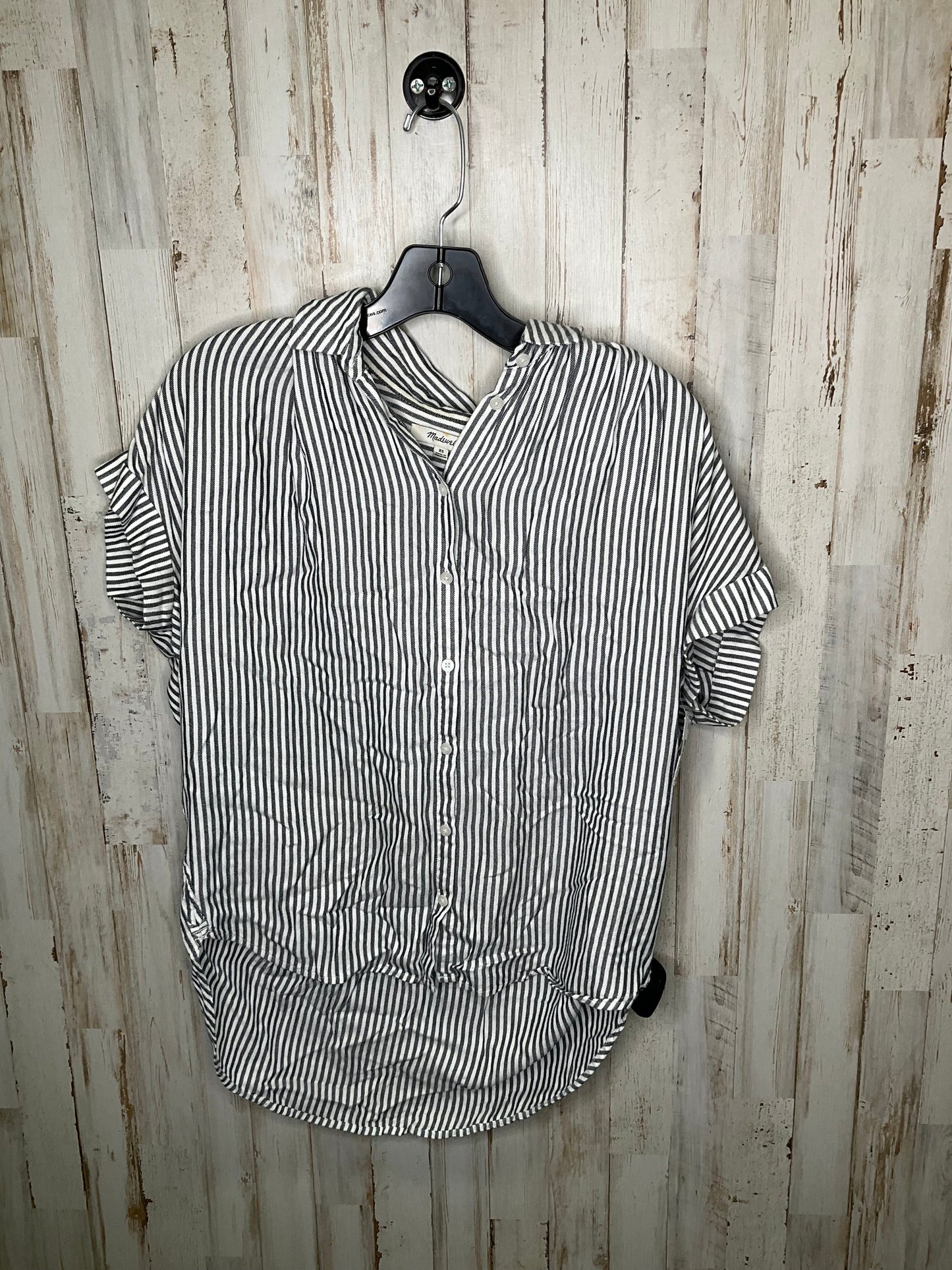 Striped Pattern Top Short Sleeve Madewell, Size Xs