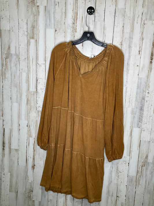 Brown Dress Casual Midi Wonderly, Size 2x
