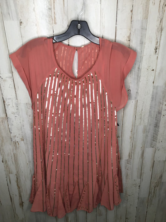 Pink Tunic Short Sleeve Free People, Size Xs