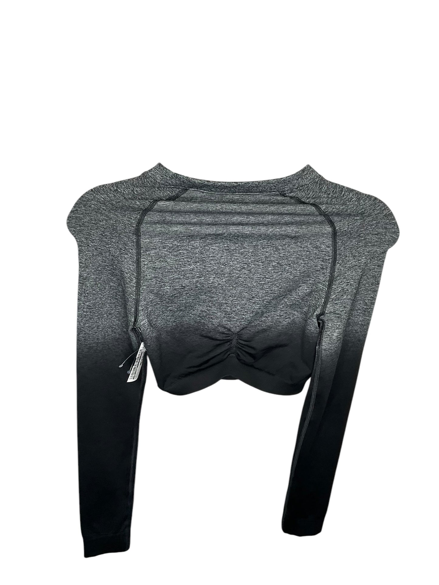 Athletic Top Long Sleeve Crewneck By Gym Shark In Grey, Size: S