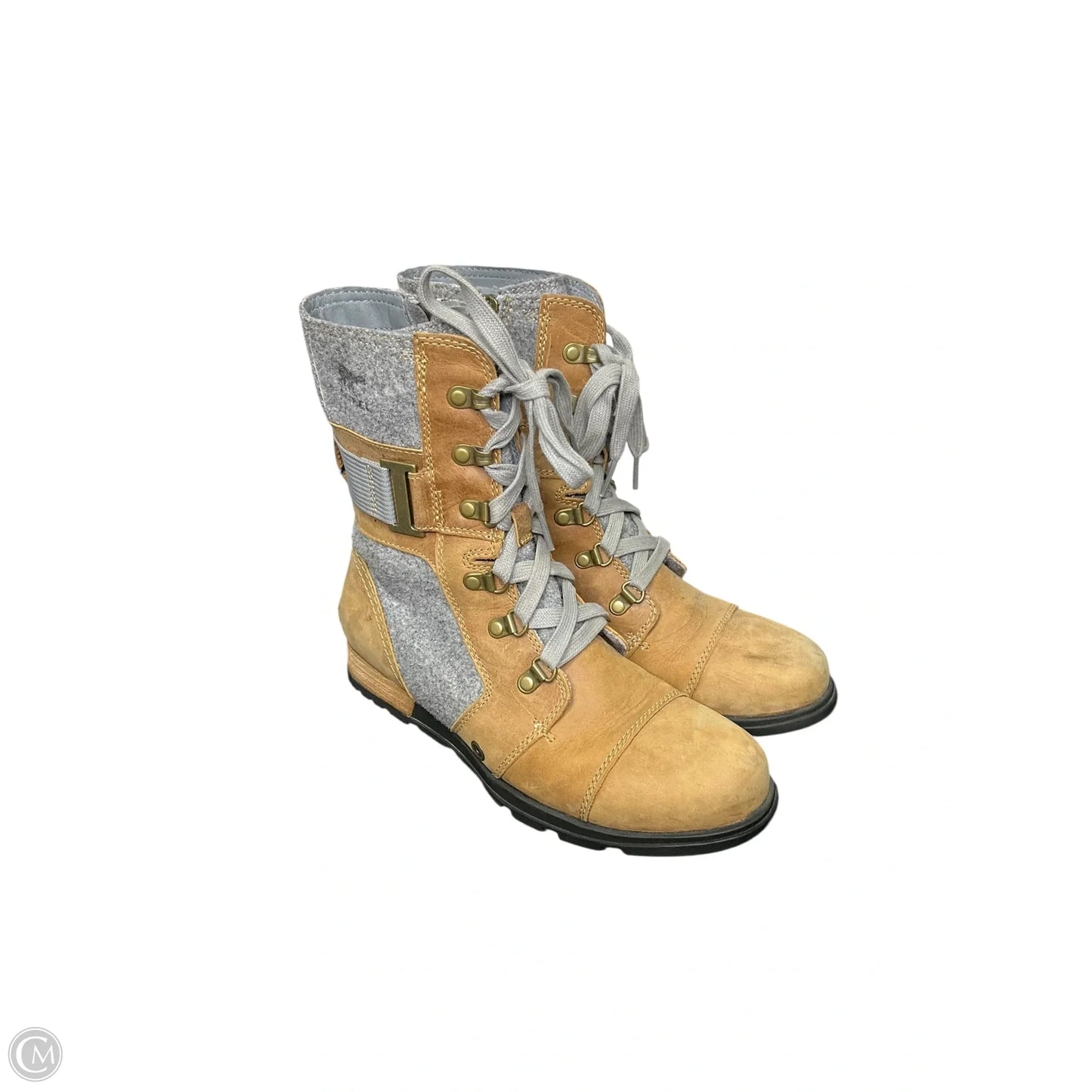 Boots Hiking By Sorel In Brown & Grey, Size: 8