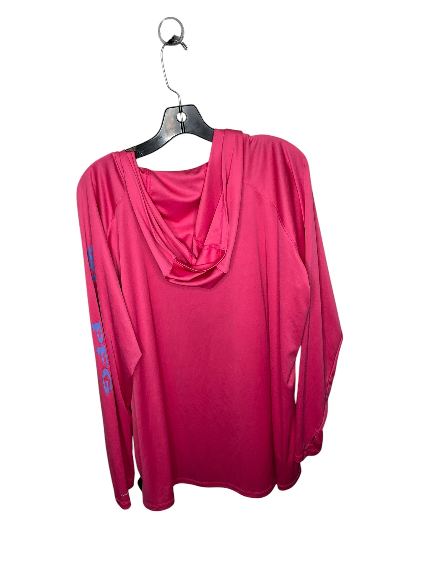 Athletic Top Long Sleeve Hoodie By Columbia In Pink, Size: 3x