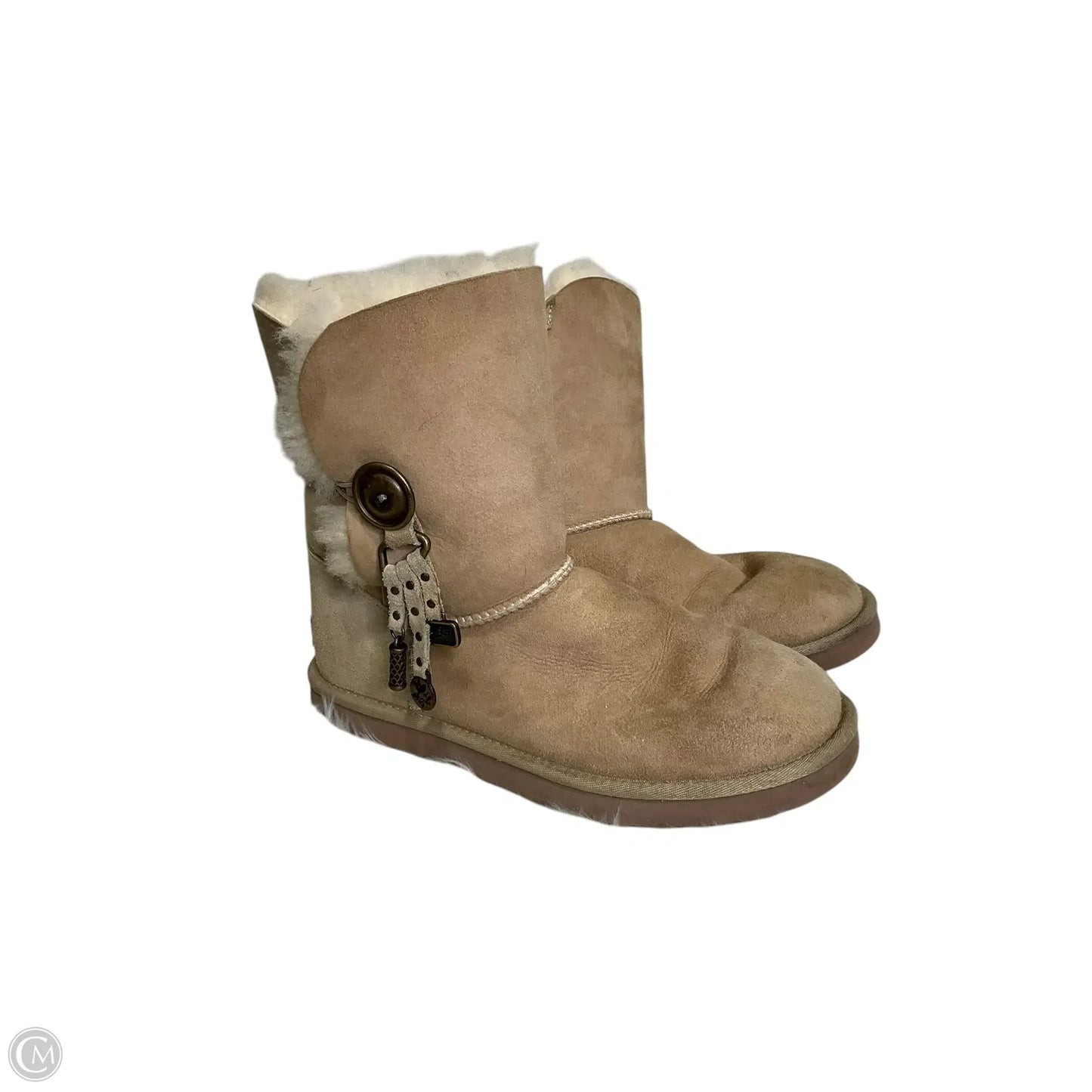 Boots Designer By Ugg In Beige, Size: 7
