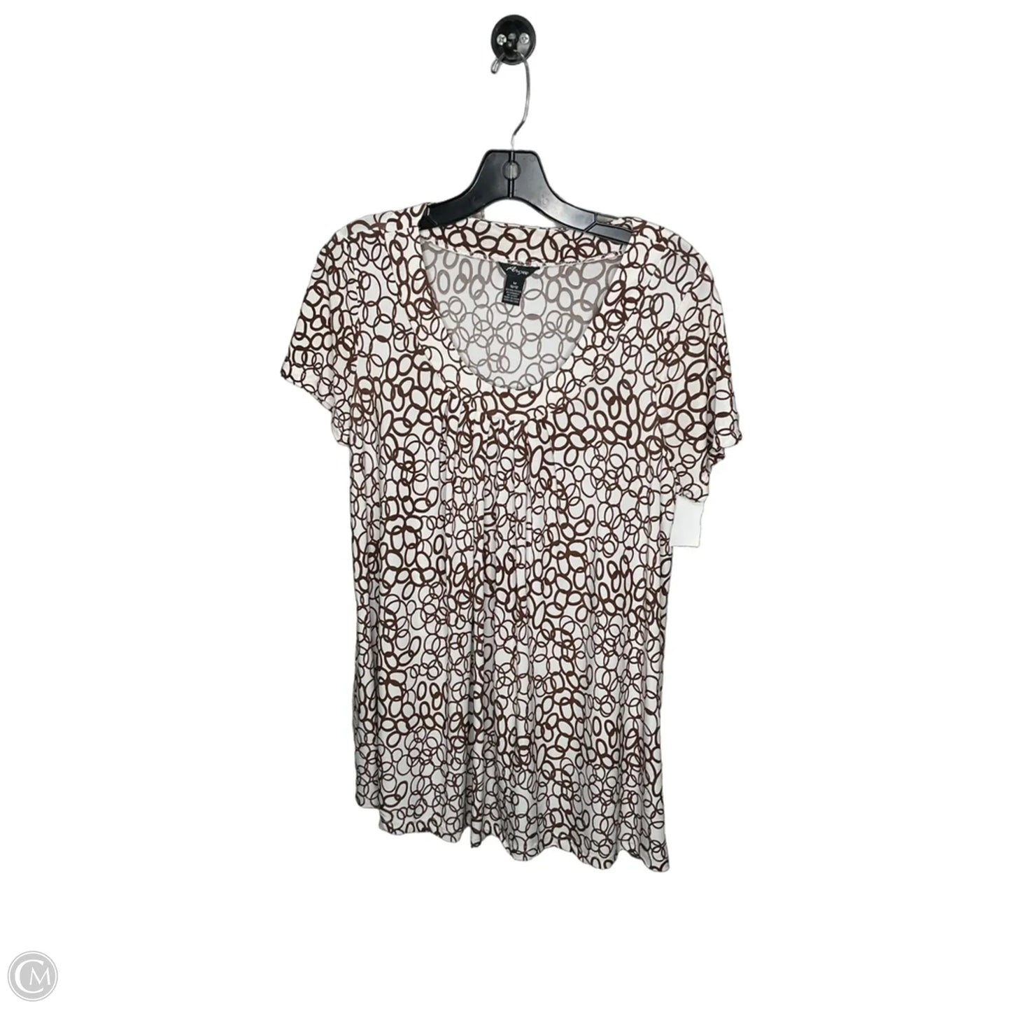 Top Short Sleeve By Clothes Mentor In White, Size: M