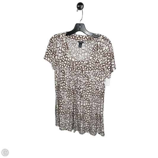 Top Short Sleeve By Clothes Mentor In White, Size: M