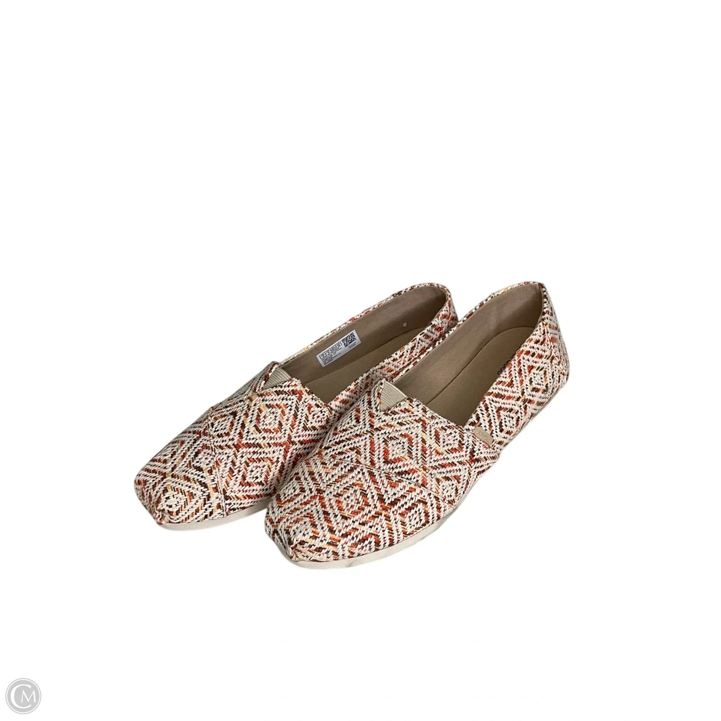 Shoes Flats By Toms In Orange & Tan, Size: 8