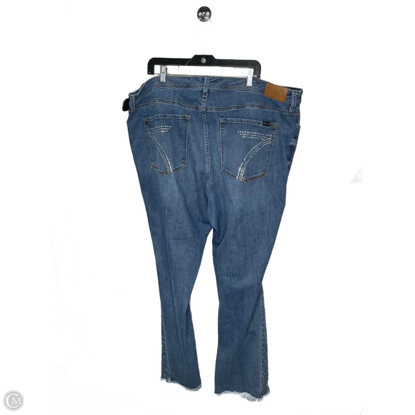 Jeans Straight By Seven 7 In Blue Denim, Size: 24