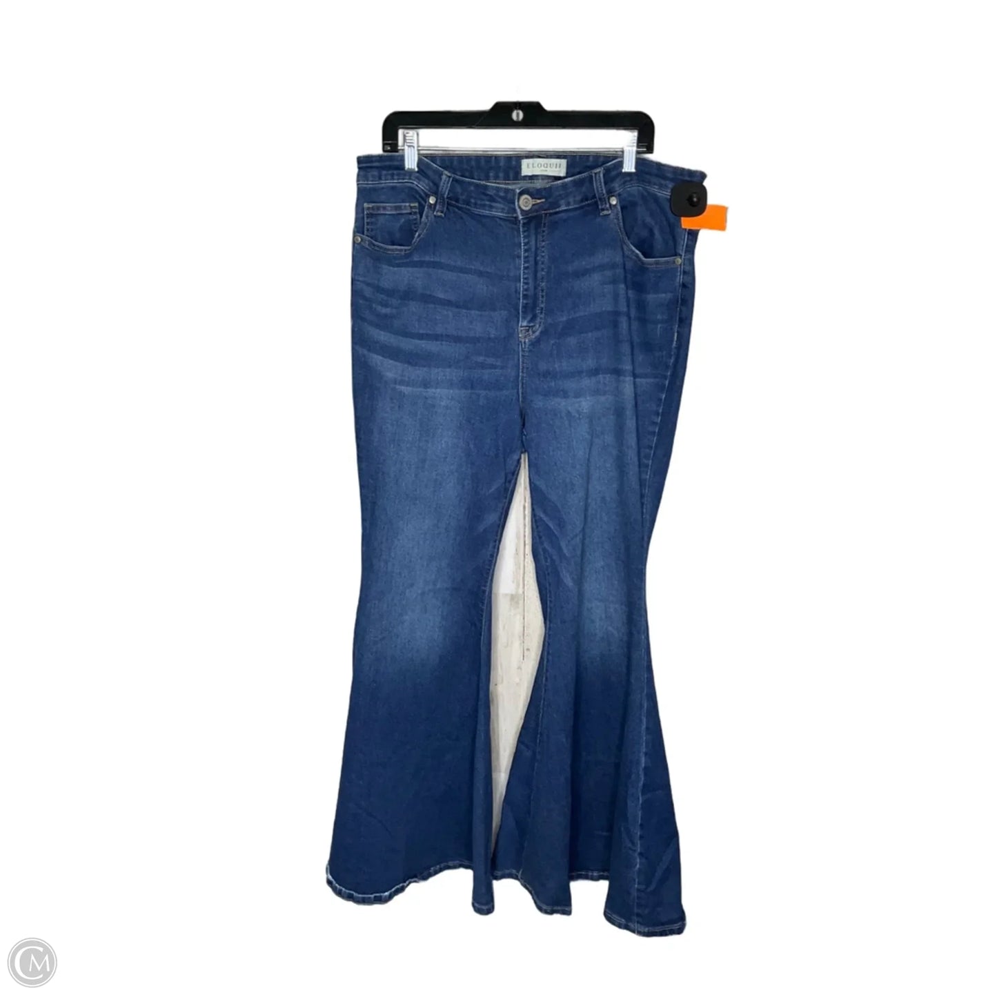 Jeans Flared By Eloquii In Blue Denim, Size: 1x