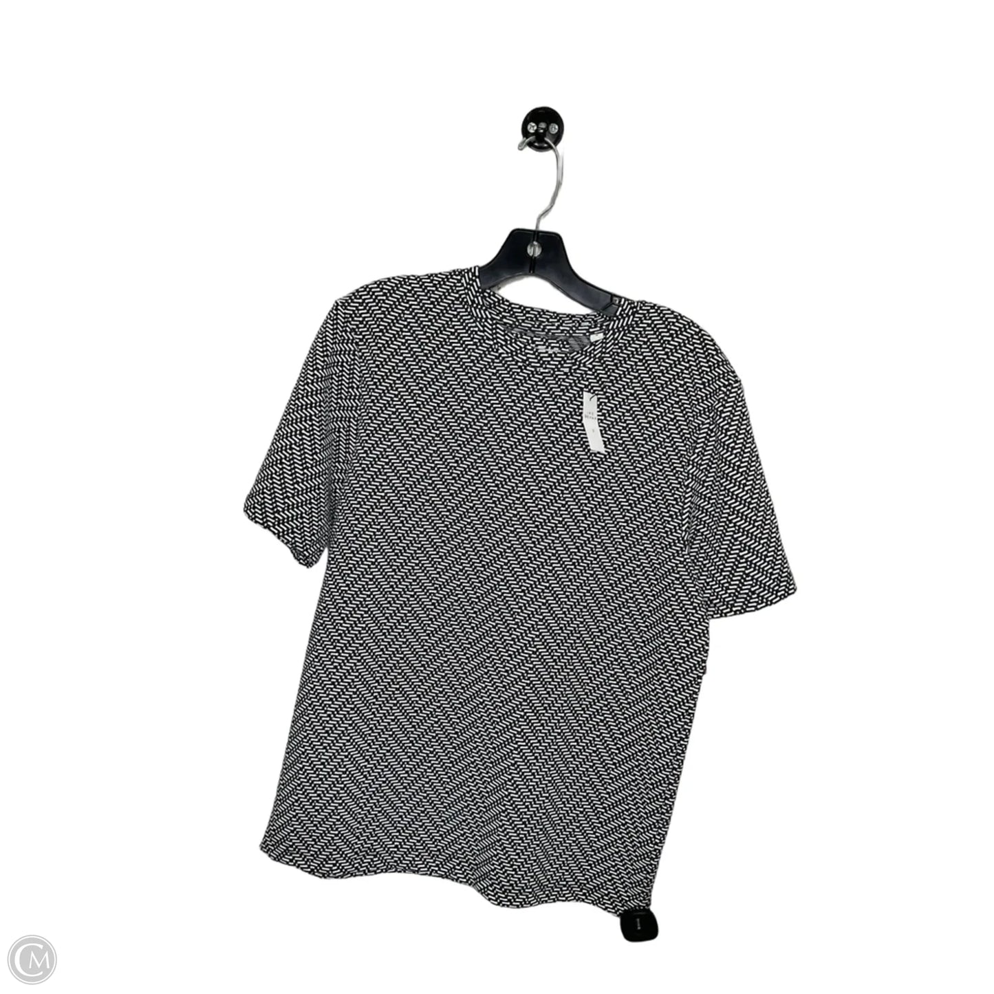 Top Short Sleeve By Clothes Mentor In Black & White, Size: S