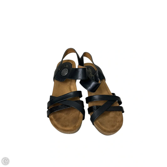Sandals Heels Platform By Clothes Mentor In Black, Size: 7.5