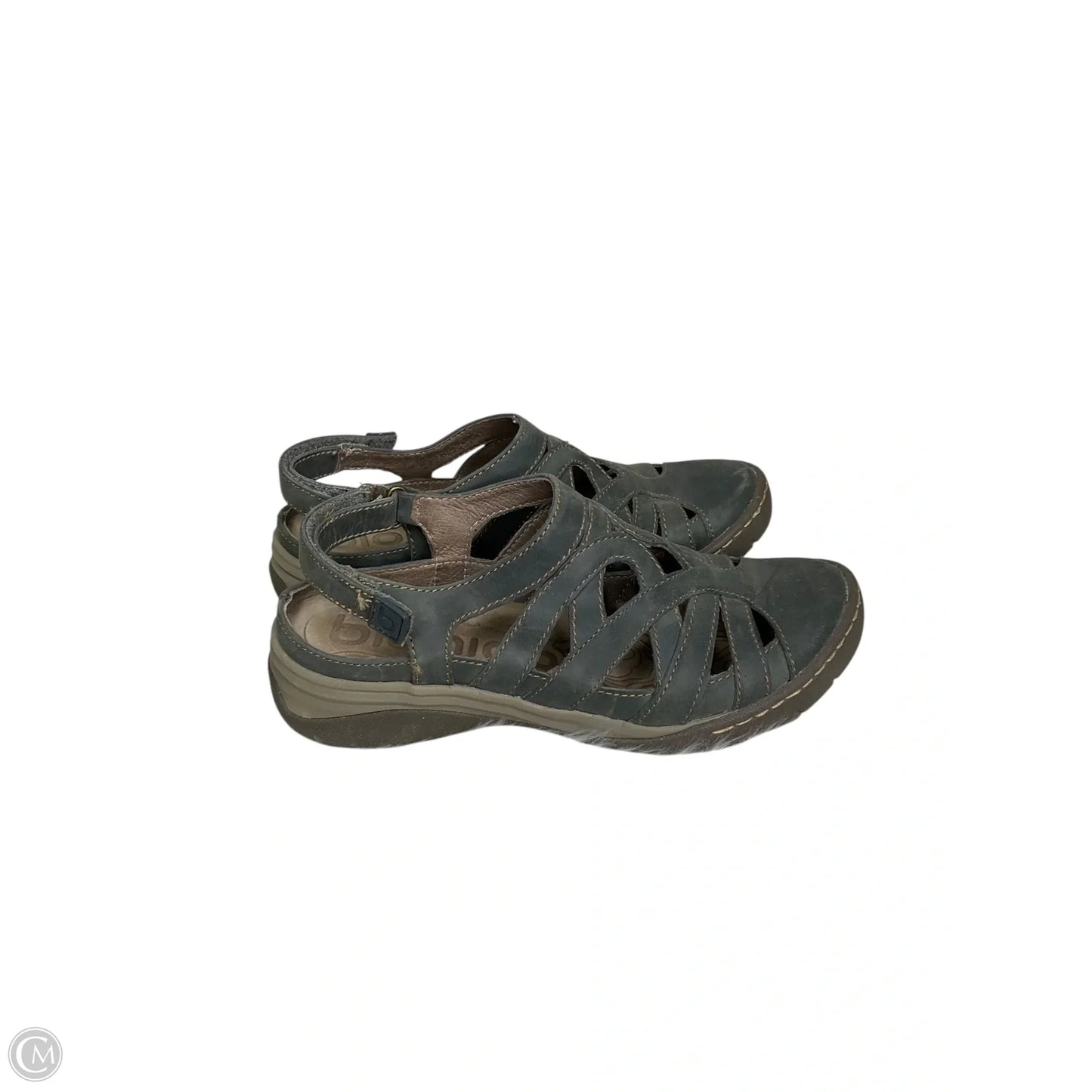 Sandals Flats By Clothes Mentor In Grey, Size: 7.5