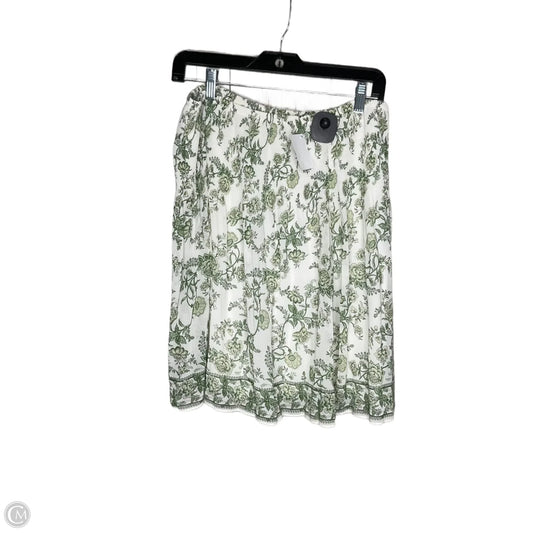 Skirt Midi By Max Studio In Green & White, Size: L