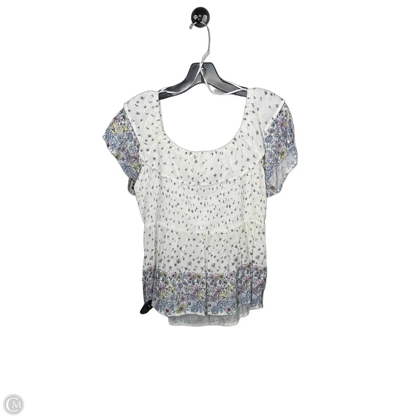 Top Short Sleeve By Maurices In Floral Print, Size: M