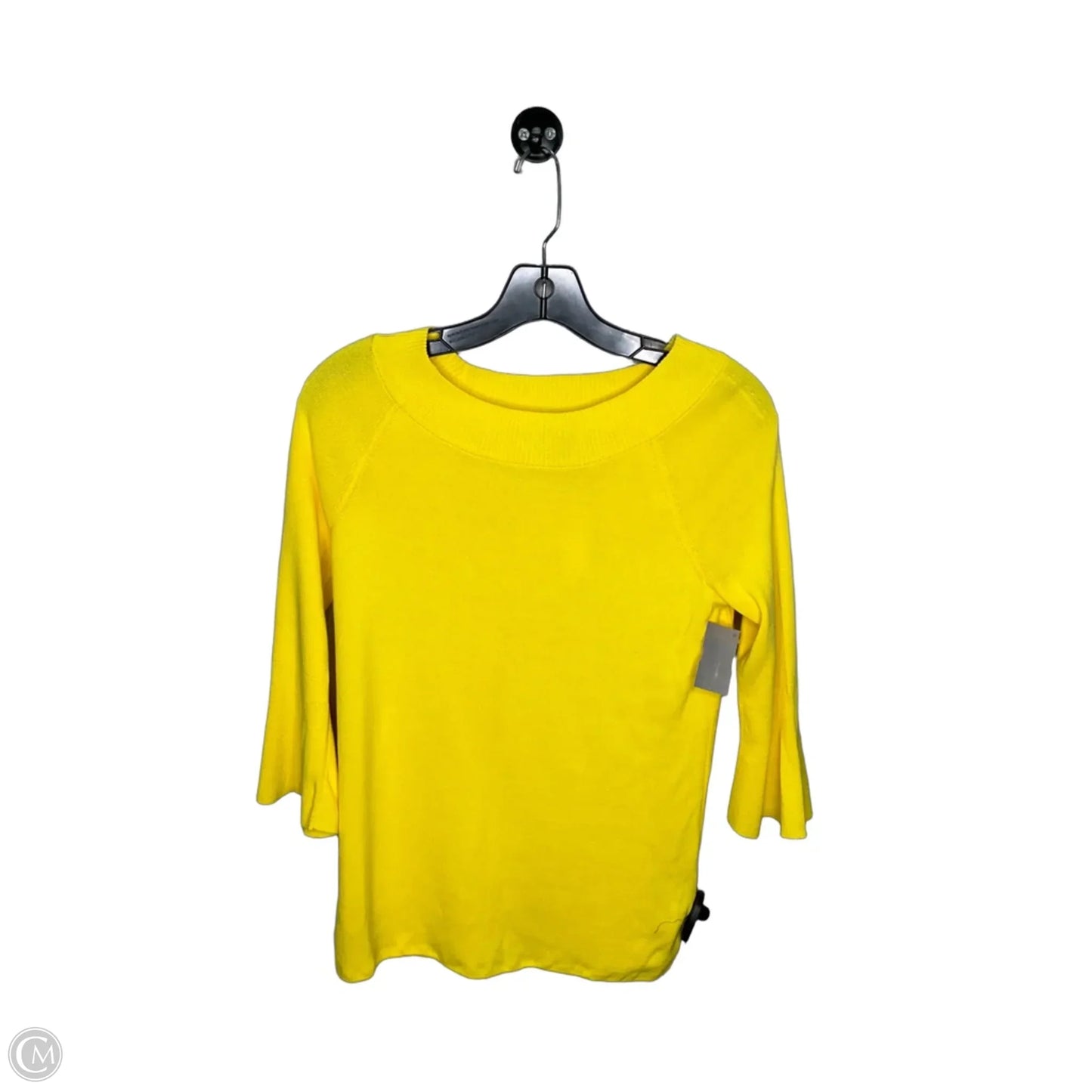 Top 3/4 Sleeve By Talbots In Yellow, Size: Sp