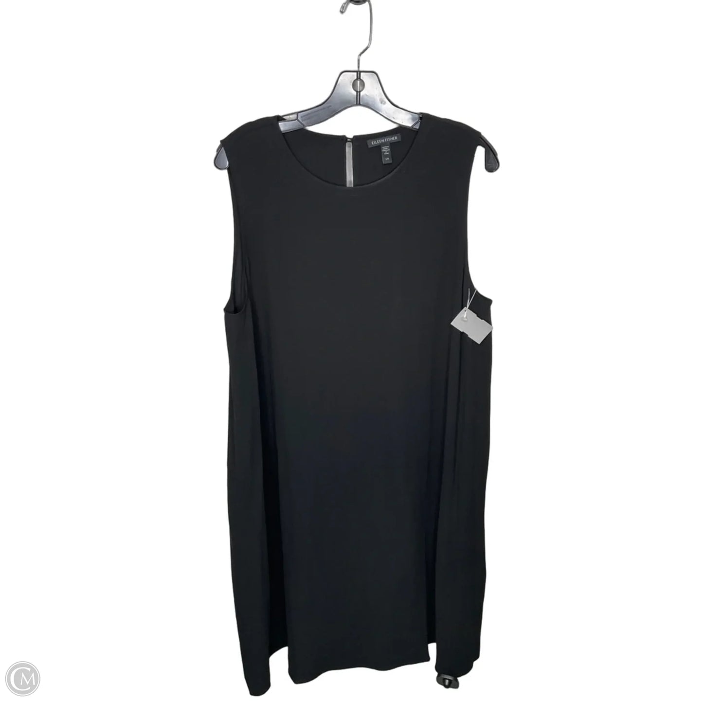 Dress Casual Midi By Eileen Fisher In Black, Size: L