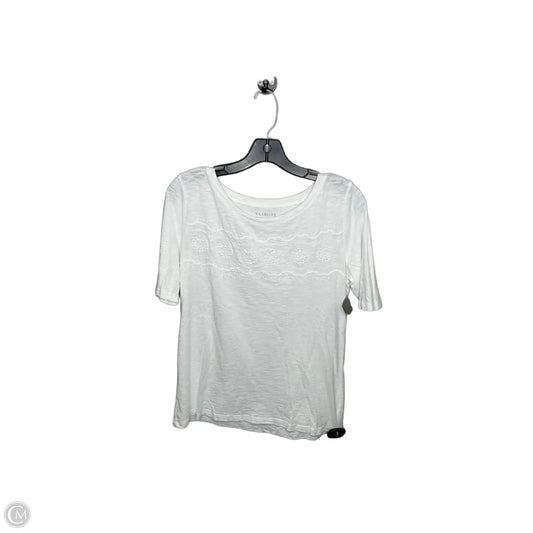 Top Short Sleeve By Talbots In White, Size: S