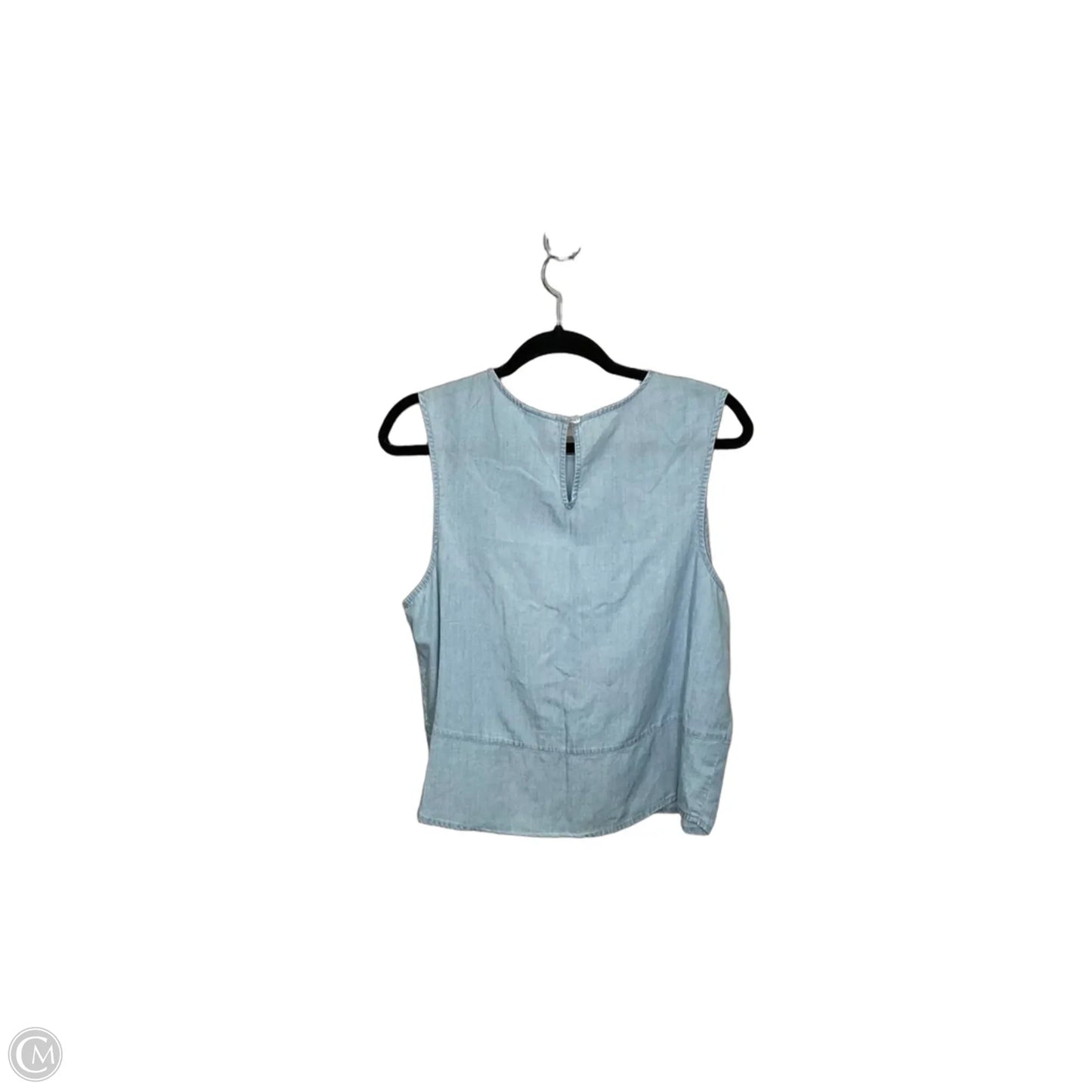 Top Sleeveless By Ana In Blue Denim, Size: L