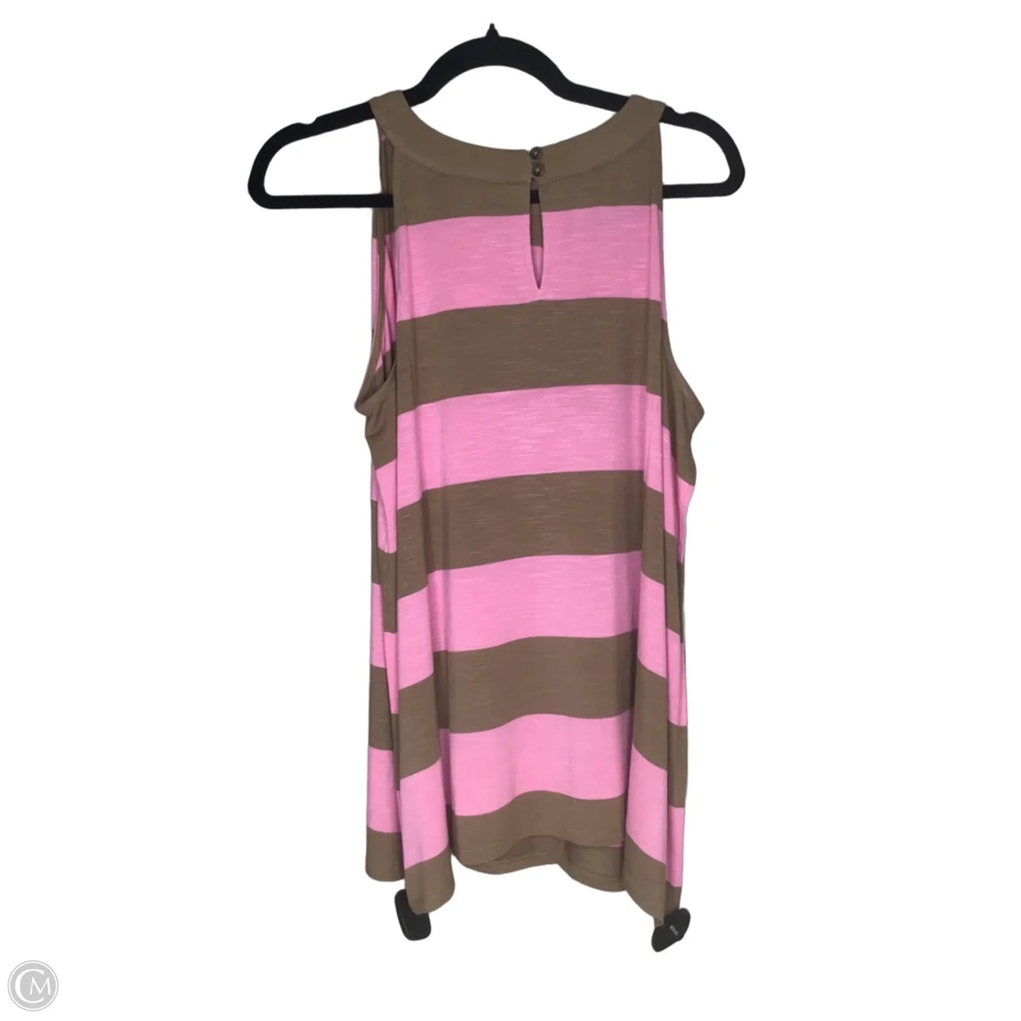 Top Sleeveless By J. Jill In Pink & Tan, Size: L