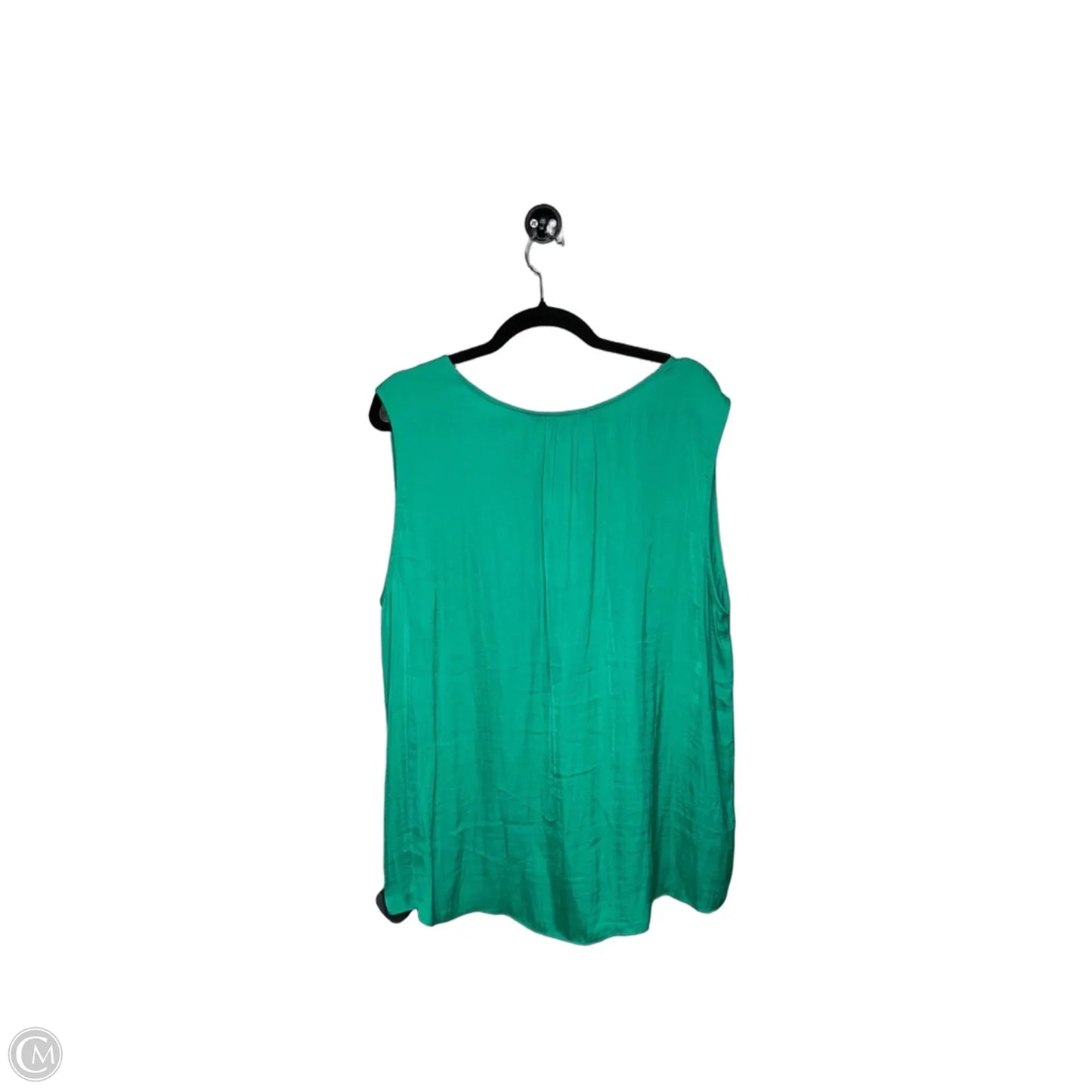 Top Sleeveless By Hilary Radley In Green, Size: 1x