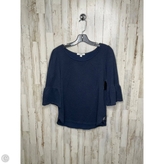 Top Short Sleeve By Green Envelope In Navy, Size: L