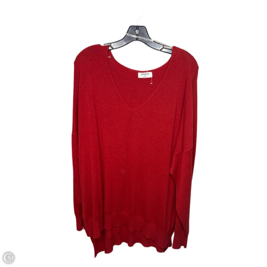Top Long Sleeve By Zenana Outfitters In Red, Size: 2x