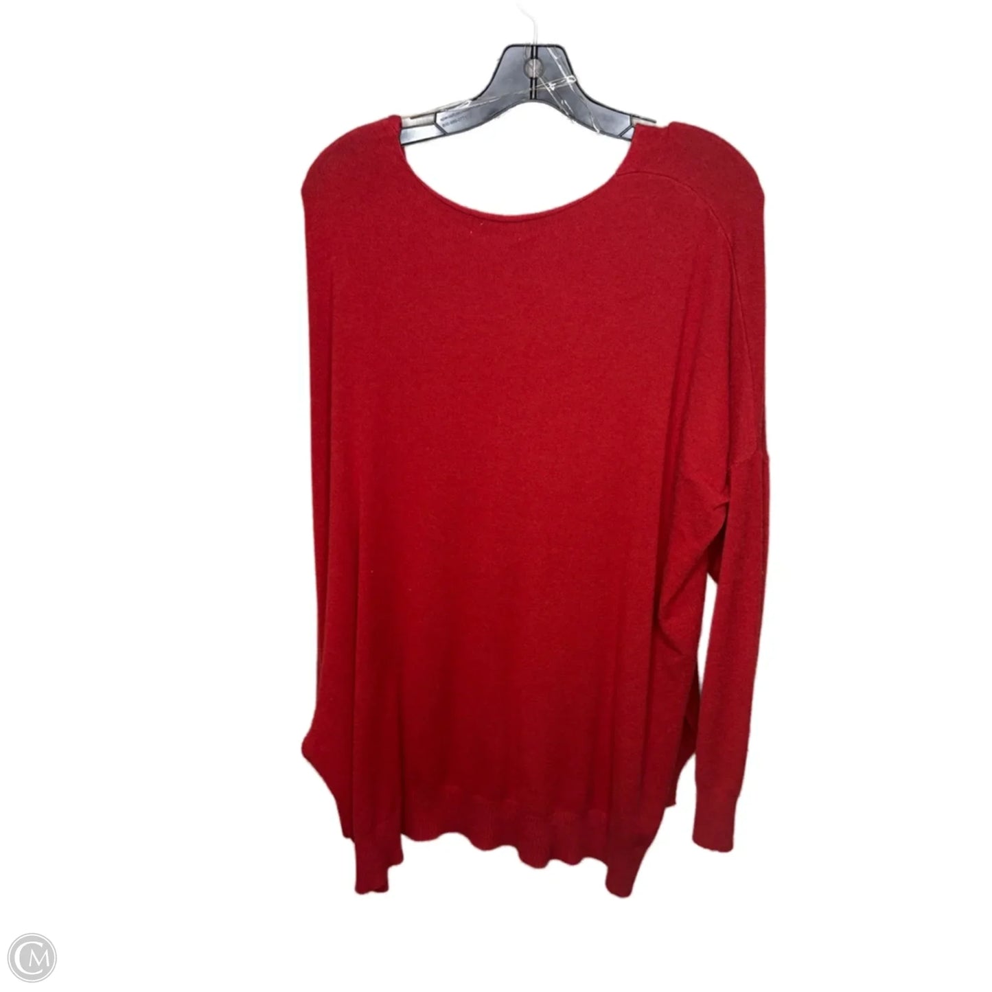 Top Long Sleeve By Zenana Outfitters In Red, Size: 2x