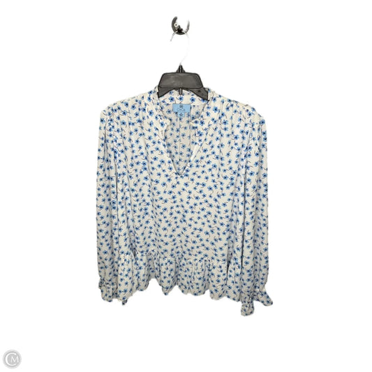Blouse Long Sleeve By Cece In Floral Print, Size: 2x