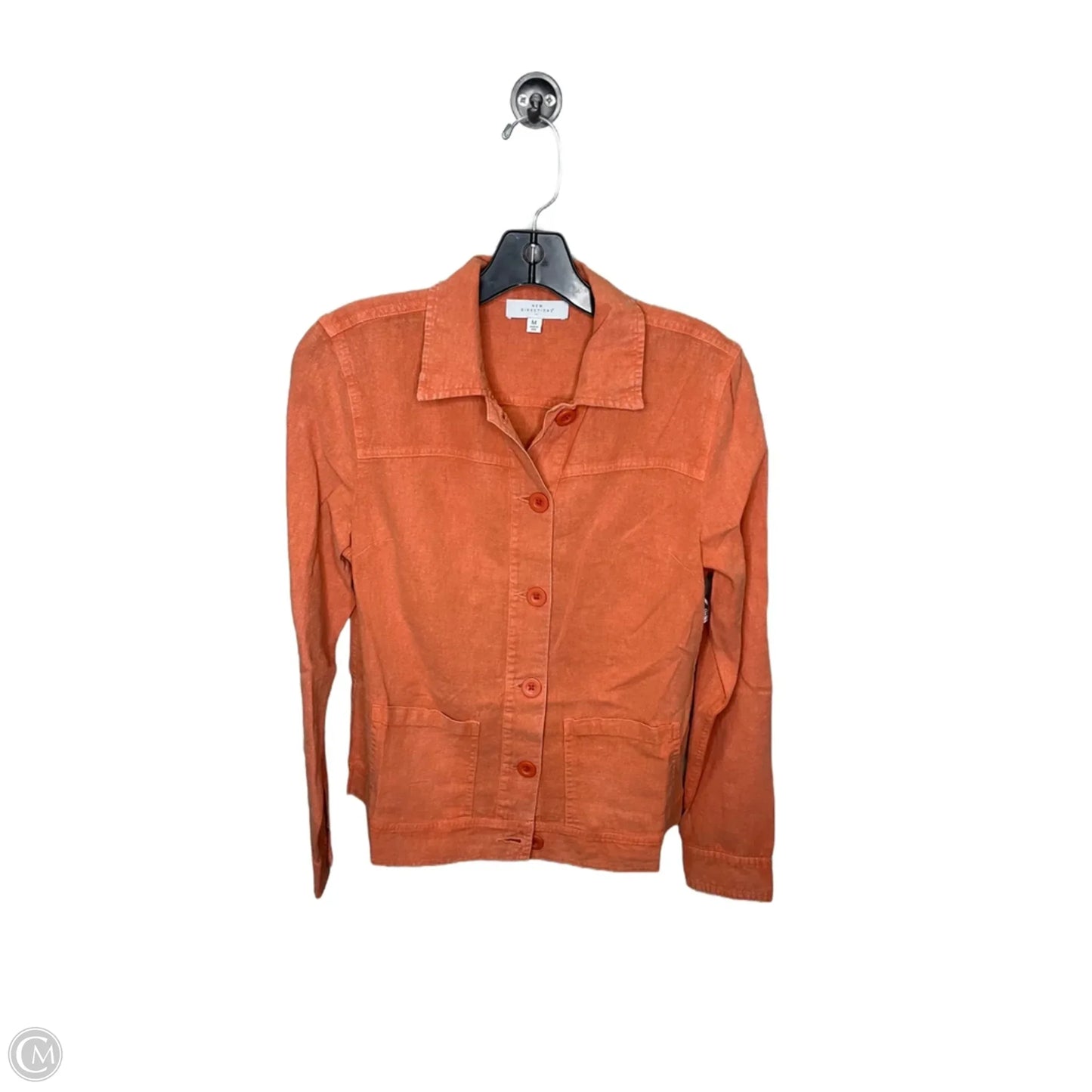 Top Long Sleeve By New Directions In Orange, Size: M