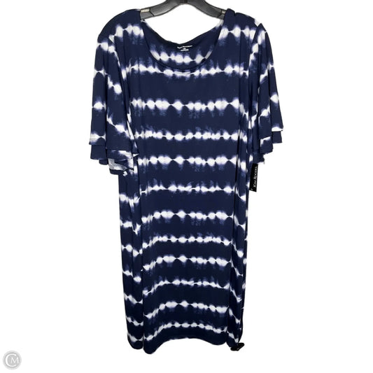Dress Casual Midi By Kim Rogers In Navy, Size: 2x