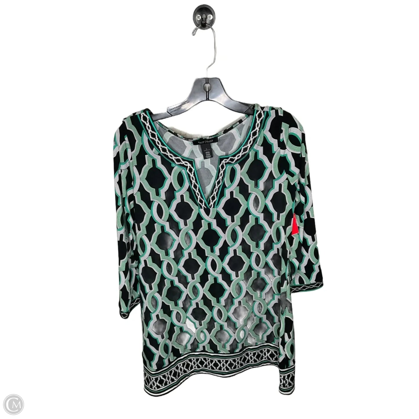 Top Long Sleeve By White House Black Market In Green, Size: L