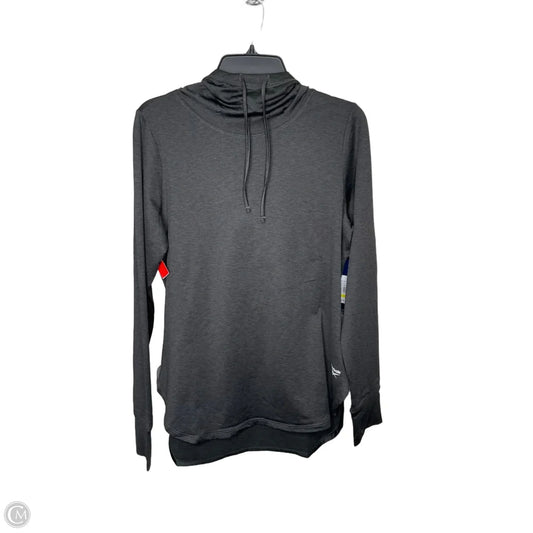 Athletic Top Long Sleeve Hoodie By Reebok In Grey, Size: L