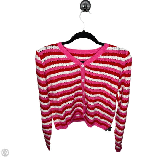 Cardigan By Cupshe In Pink & Red, Size: M