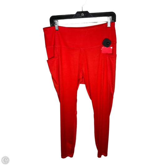 Athletic Leggings By Crown And Ivy In Orange, Size: 1x