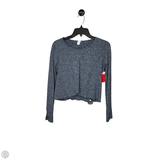 Athletic Top Long Sleeve Crewneck By Velocity In Navy, Size: S