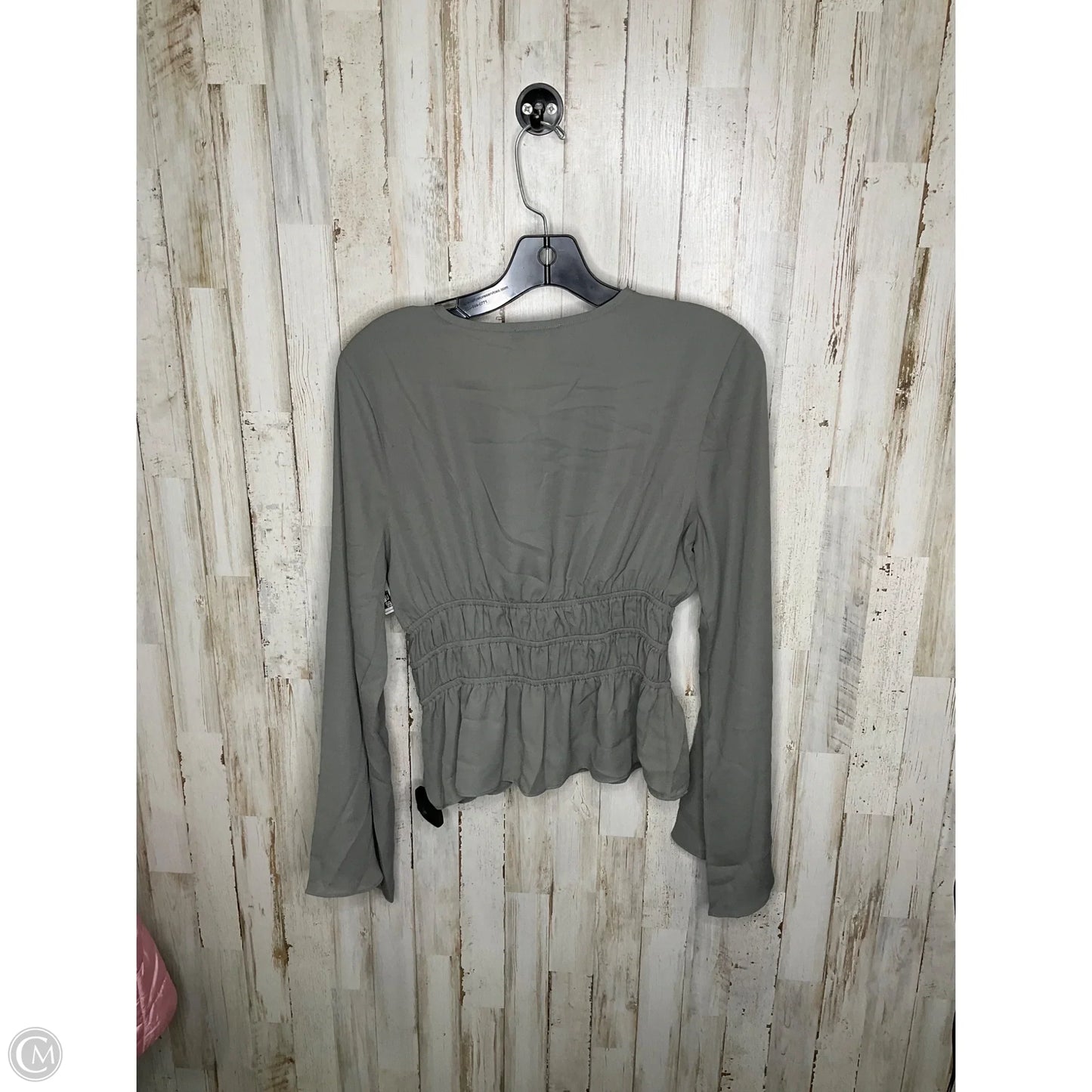 Top Long Sleeve By Venus In Grey, Size: M