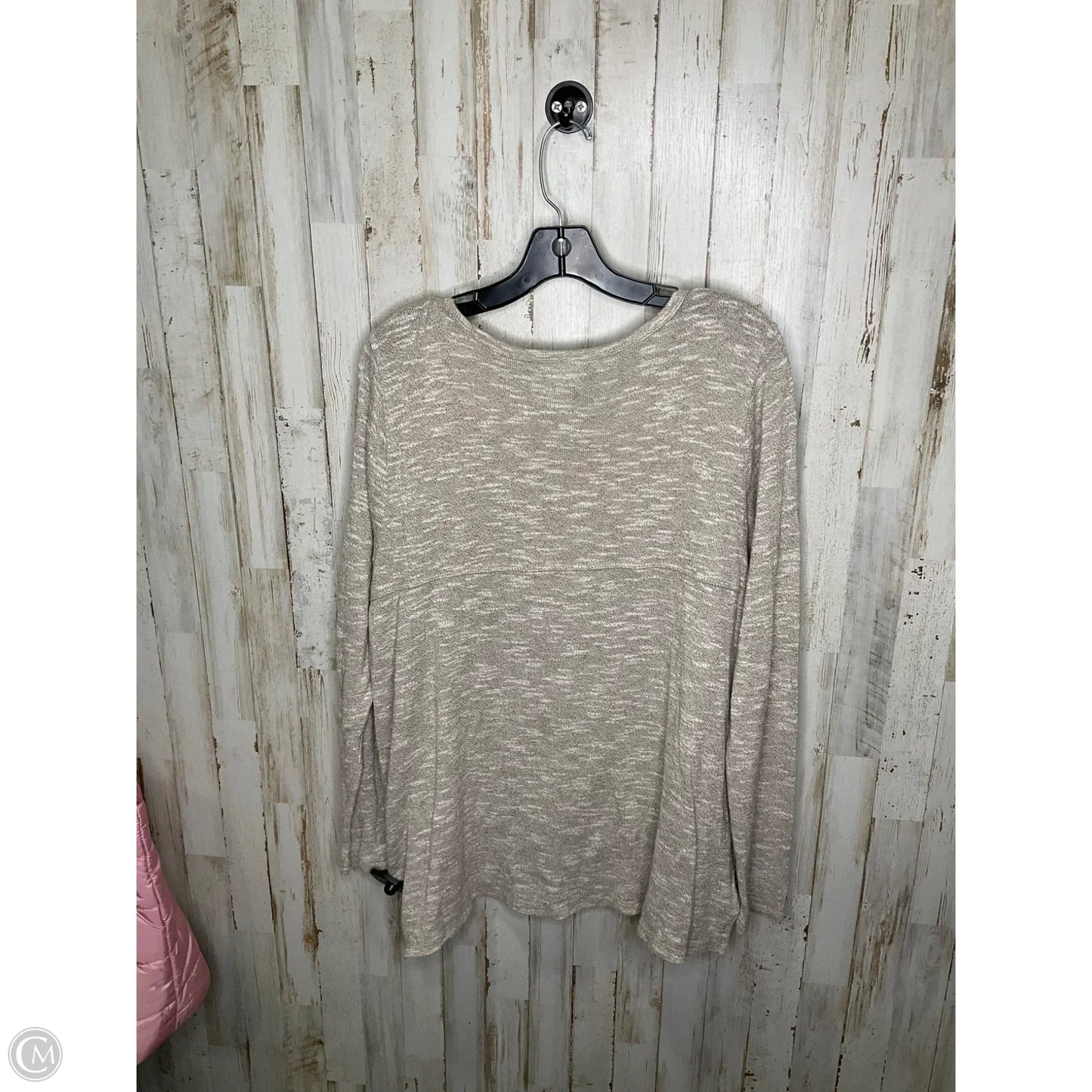 Top Long Sleeve By St Johns Bay In Cream, Size: Xl