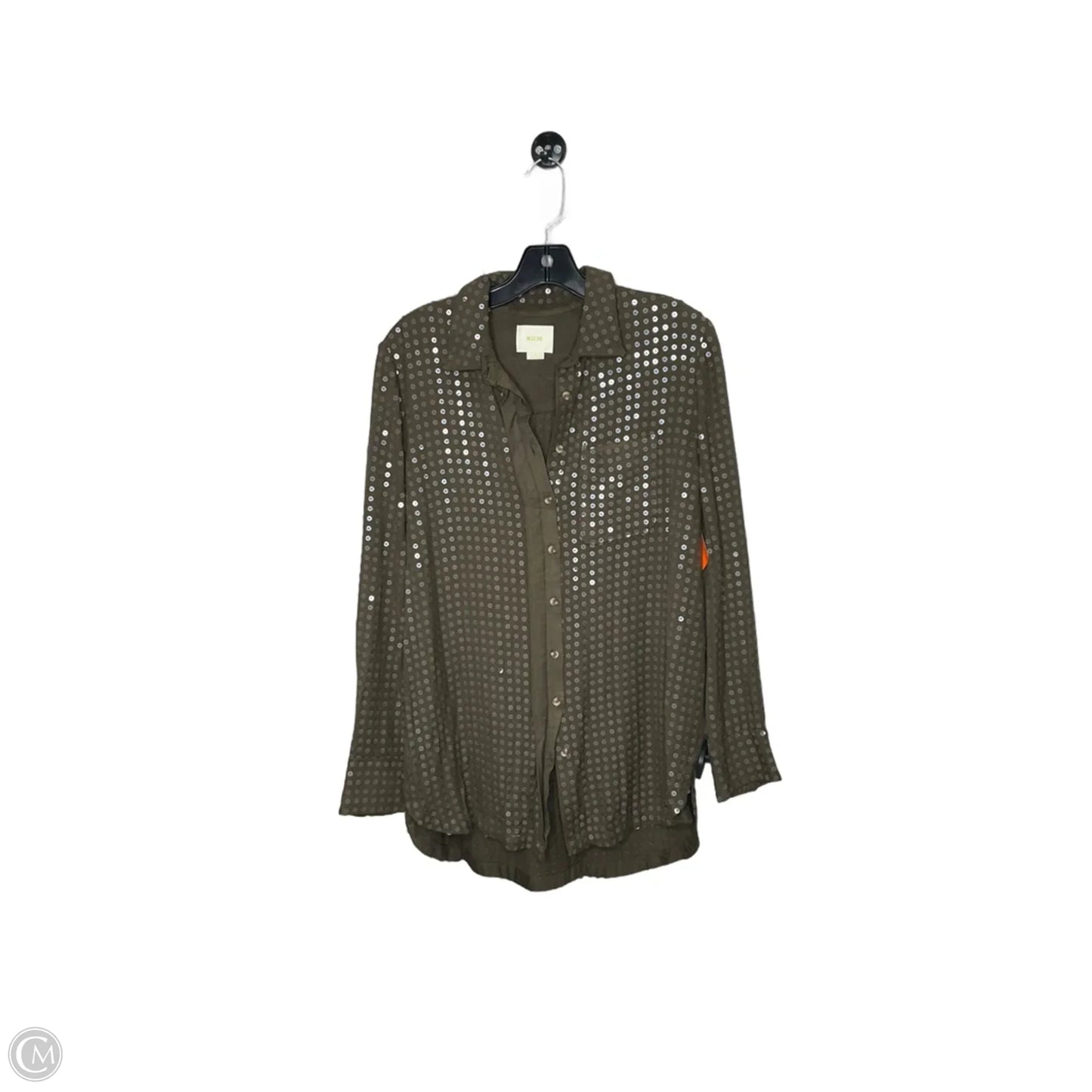 Top Long Sleeve By Maeve In Green, Size: S