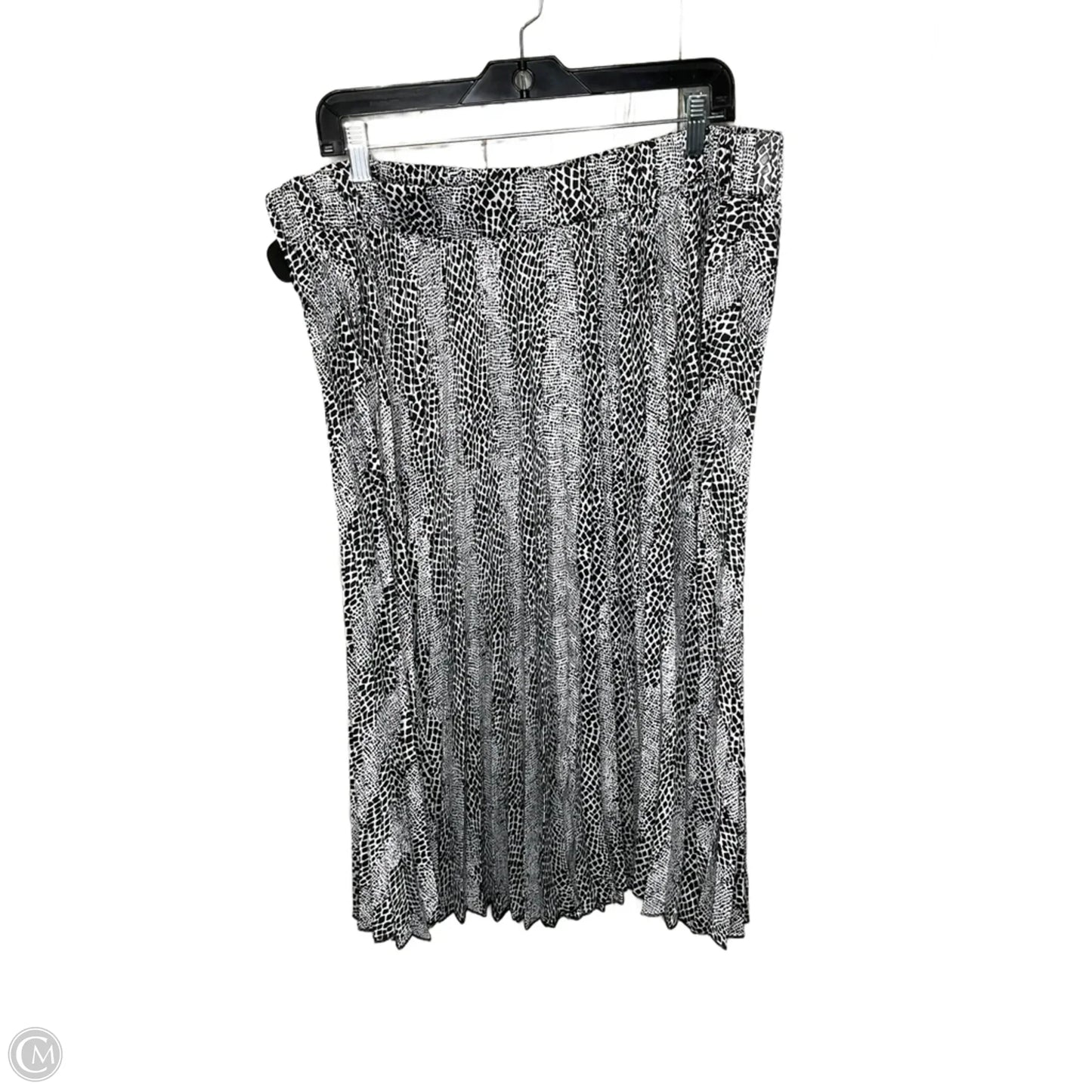 Skirt Midi By Lane Bryant In Black & White, Size: 2x