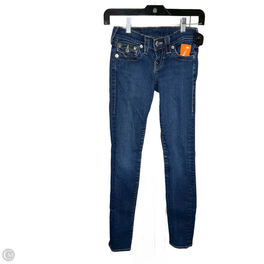 Jeans Skinny By True Religion In Blue Denim, Size: 0p