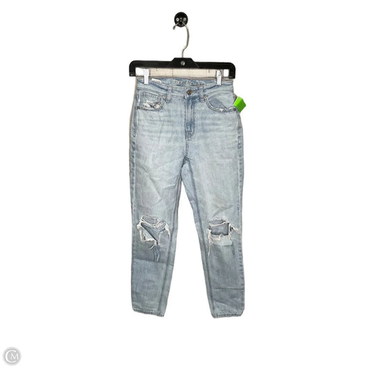Jeans Straight By American Eagle In Blue, Size: 0p