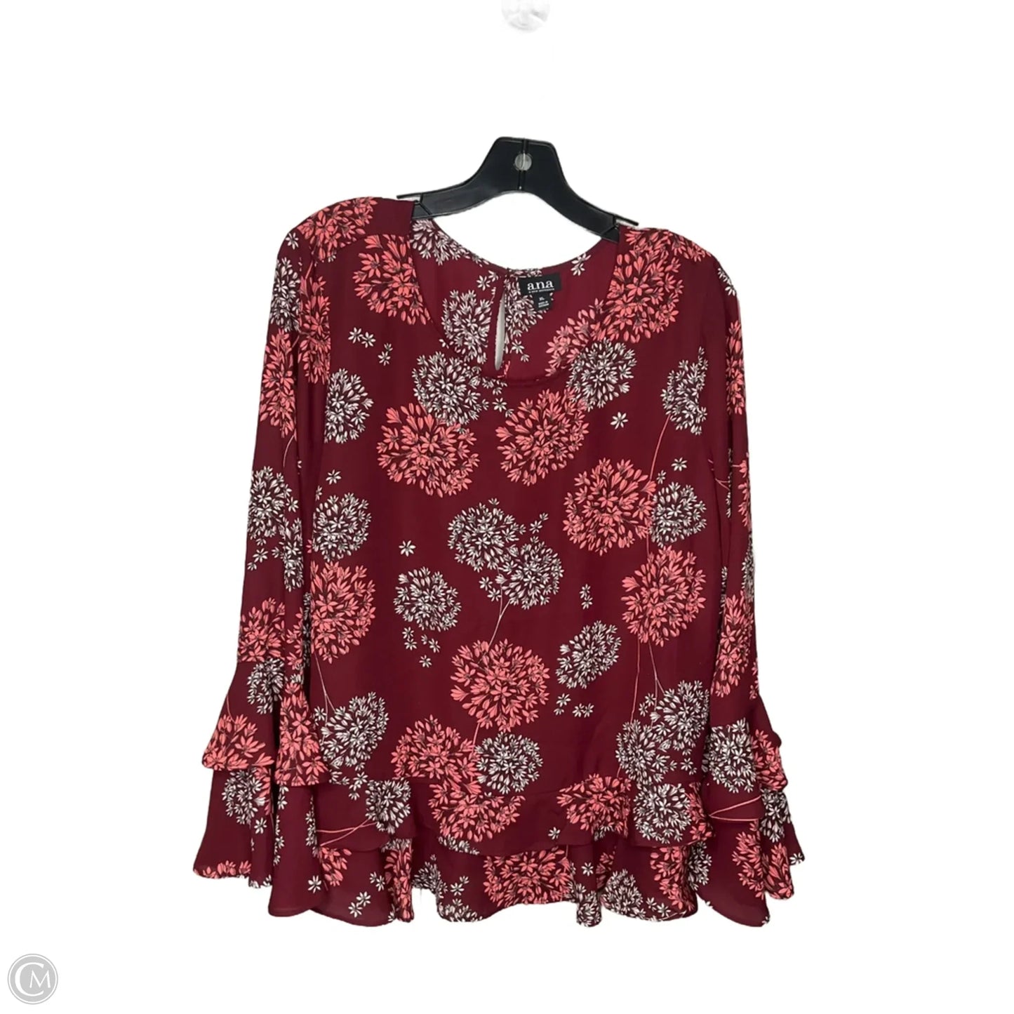 Top Long Sleeve By Ana In Floral Print, Size: Xl