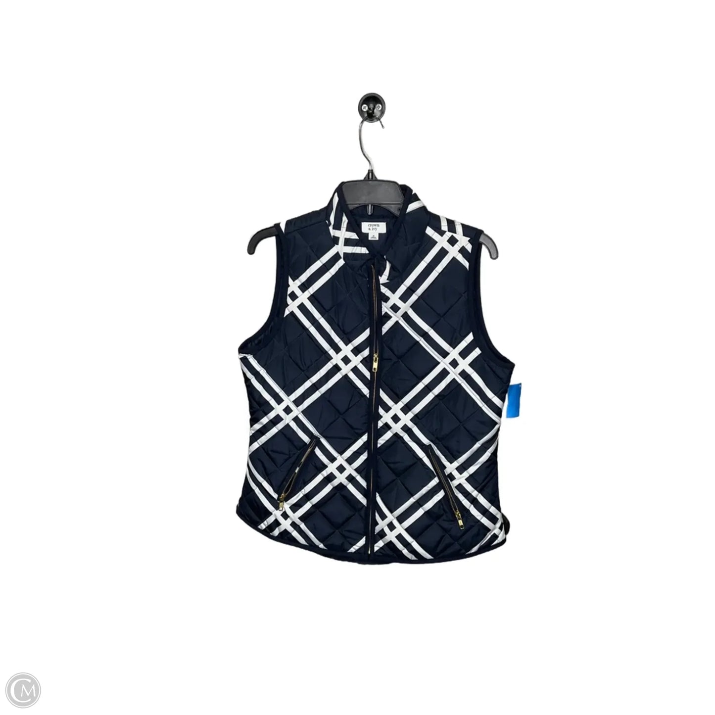 Vest Puffer & Quilted By Crown And Ivy In Navy, Size: M