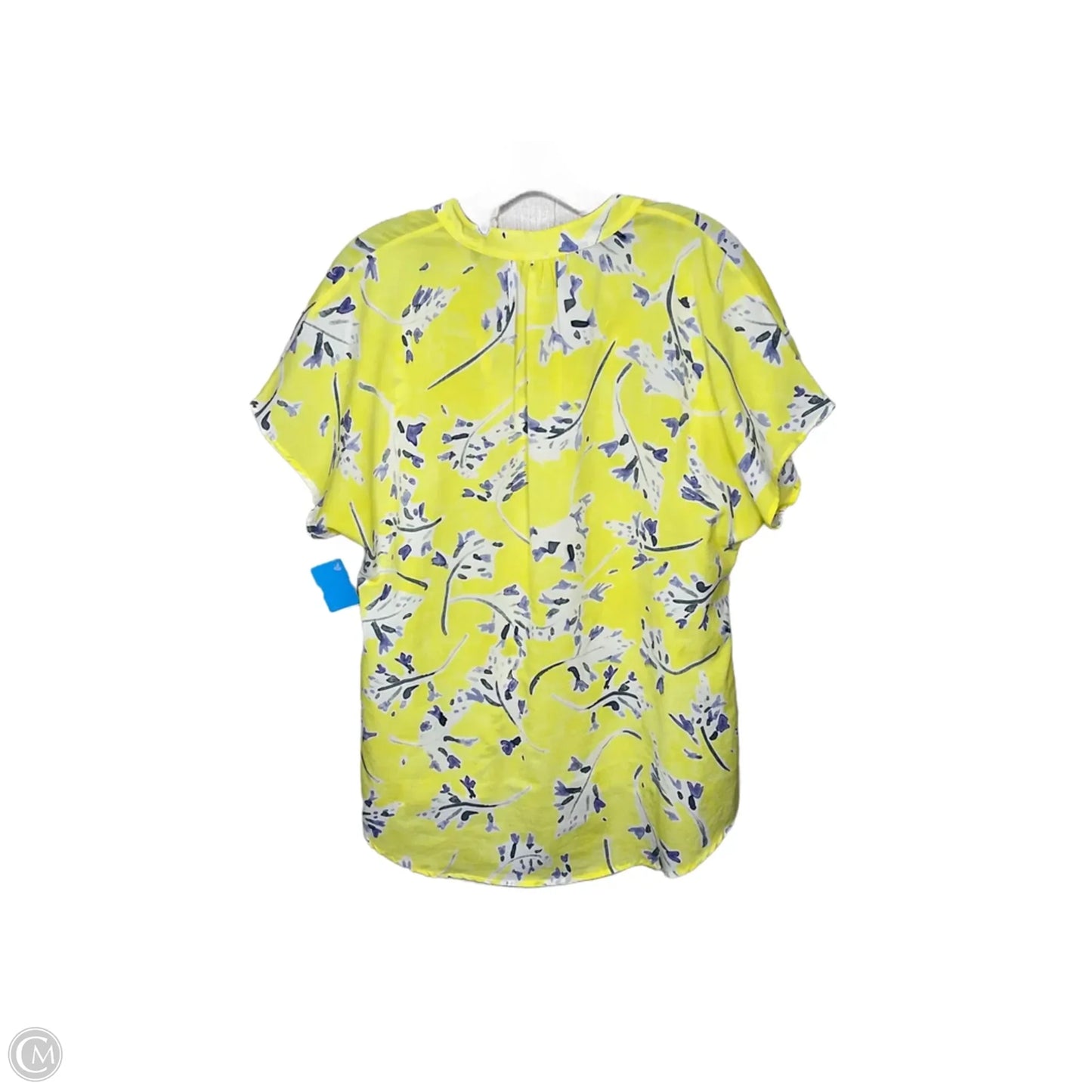 Top Short Sleeve By Cabi In Yellow, Size: M